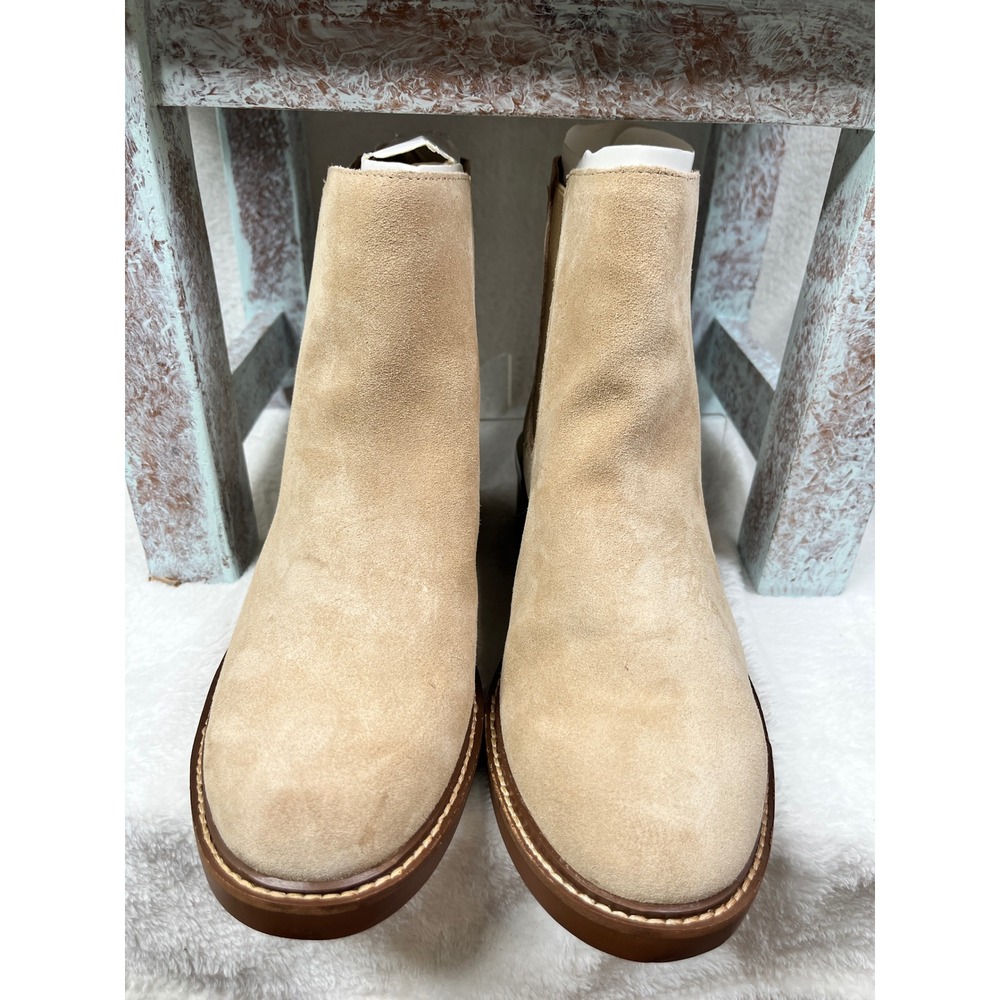 Vince Camuto Kelivena Suede Chelsea Boots Tortilla Beige Lug‎ Sole Size 8.5M - Picture 3 of 11
